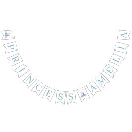 スパークルシルバー凍っていキングダムキャッスル1st誕生日 バンティングフラッグ