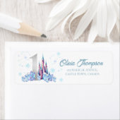 スパークルシルバー凍っていキングダムキャッスル1st誕生日 ラベル (インサイチュ)