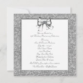 スパークルシルバー 25周年 結婚記念日パーティー 招待状 (裏面)