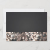 スパークルシークインズブラックグラム結婚式招待状カード 招待状 (裏面)