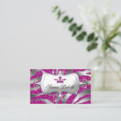 スパークルジュエリーゼブラクラウンホットピンク232 名刺 (スタンド正面)