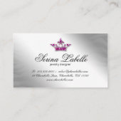 スパークルジュエリーゼブラクラウンホットピンク232 名刺 (裏面)