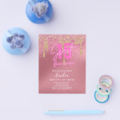 スパークルススイかわいらしート16ガーリーピンク16誕生日 チラシ (シングル)