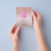 スパークルススイかわいらしート16ガーリーピンク16誕生日 チラシ (手)