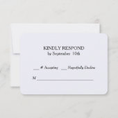 スパークルストライプピンクレッドローズウェディングRSVP 出欠カード (裏面)