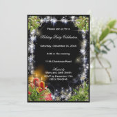 スパークルスノーフレークスキャンドルパインクリスマスパーティー 招待状 (スタンド正面)