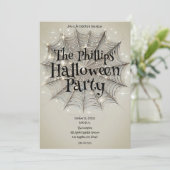 スパークルスパイダーウェブ ワインダフル タン ハロウィンパーティー 招待状 (スタンド正面)