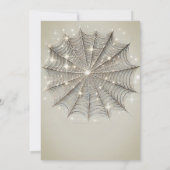 スパークルスパイダーウェブ ワインミカル タン ハロウィンパーティー 招待状 (裏面)