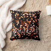 スパークルスブラウニーゴールデンきらめく装飾用クッション クッション (ブランケット)