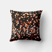 スパークルスブラウニーゴールデンきらめく装飾用クッション クッション (裏面)