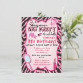 スパークルスリーポバースパバースデーパーティ招待状 招待状 (スタンド正面)