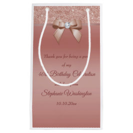 スパークルズ&グラマー、バラ金ゴールド誕生会 スモールペーパーバッグ