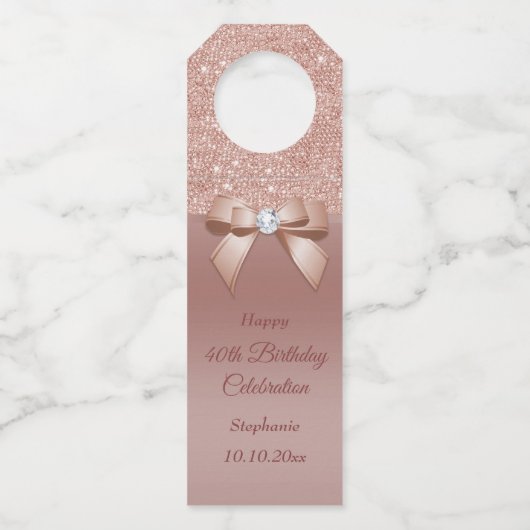 スパークルズ&グラマー、バラ金ゴールド誕生会 ボトルネックタグ (正面)