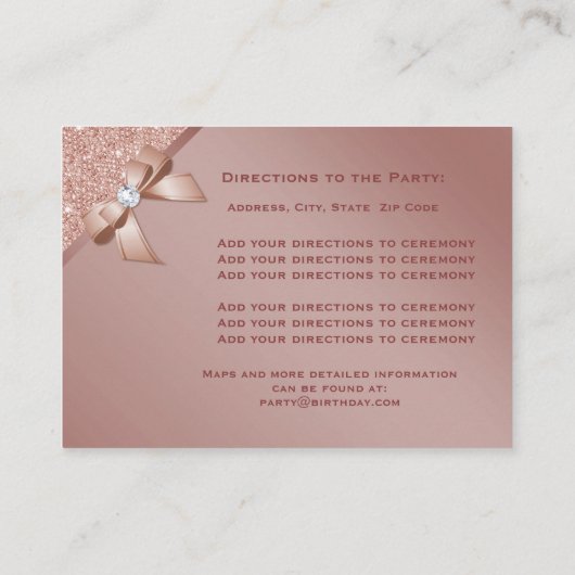 スパークルズ&バラ金ゴールドグラマールバースデーパーティー エンクロージャーカード (裏面)