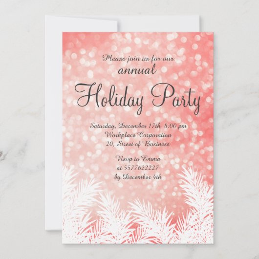 スパークルズ《写真》ぼけ味の松の木の企業の休日 招待状 (正面)