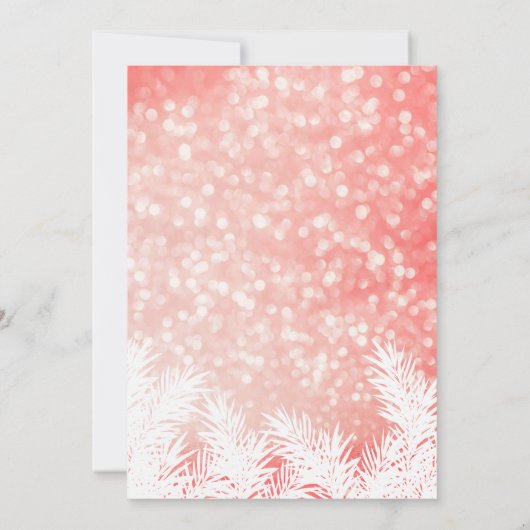 スパークルズ《写真》ぼけ味の松の木の企業の休日 招待状 (裏面)