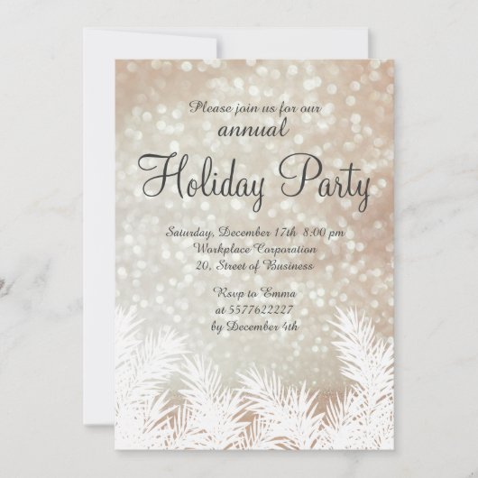 スパークルズ《写真》ぼけ味の松の木の企業の休日 招待状 (正面)