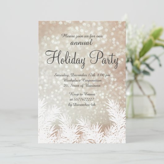 スパークルズ《写真》ぼけ味の松の木の企業の休日 招待状 (スタンド正面)