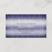 スパークルダイヤモンドとモノグラムを使用したエレガンスブルー 名刺 (裏面)