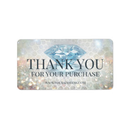 スパークルダイヤモンドジュエリーデザイナーサンキューステッカー ラベル