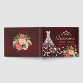 スパークルダイヤモンドドレスブルゴーニュフローラキンセアニェラ ゲストブック (全面)