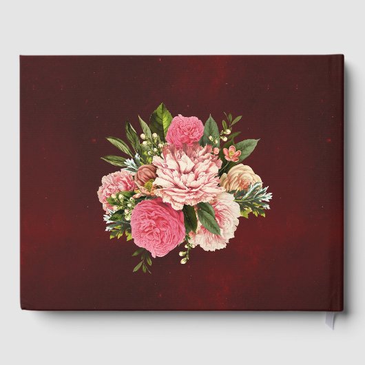 スパークルダイヤモンドドレスブルゴーニュフローラキンセアニェラ ゲストブック (裏面)