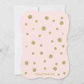 スパークルダイヤモンドリングや輪ニューイーブブライダルシャワー 招待状 (裏面)