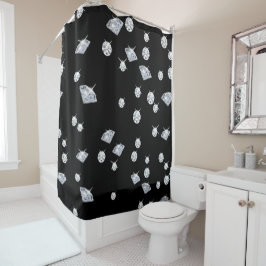 スパークルダイヤモンド シャワーカーテン