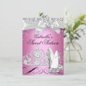 スパークルティアラヒールズピンクスウィート16 招待状 (スタンド正面)