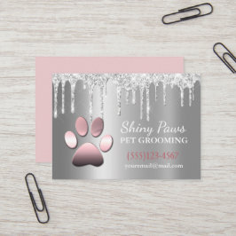 スパークルドリップきらめくドッグポーペットグルーミングサービス 名刺