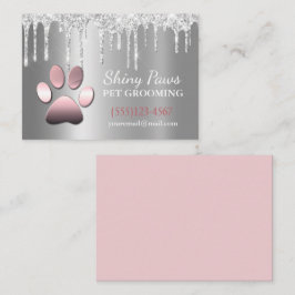 スパークルドリップきらめくドッグポーペットグルーミングサービス 名刺