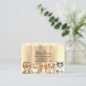 スパークルドリップきらめくパピズペットグルーミングサービス 名刺 (スタンド正面)