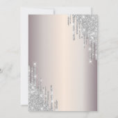 スパークルドリップスドレス エッフェル塔 リボン 25th 招待状 (裏面)