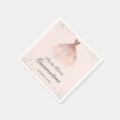 スパークルドレスバラ金ゴールドキンセアニェラナプキン スタンダードカクテルナプキン (角)