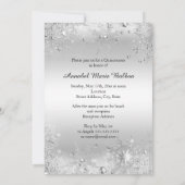 スパークルドレス&ティアラシルバーキンセアニェラ招待状 招待状 (裏面)