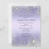 スパークルドレス&ティアラパープルキンセアニェラ招待状 招待状 (裏面)