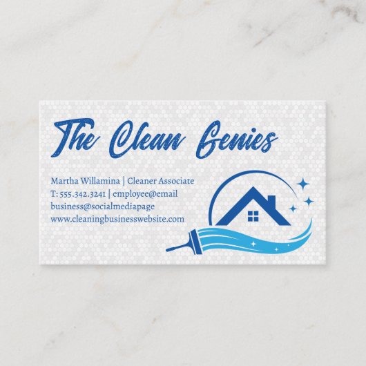 スパークルハウスクリーニングロゴ | 浴室タイル 名刺 (正面)