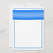 スパークルハートとアクアブルーリボン招待状 招待状 (裏面)