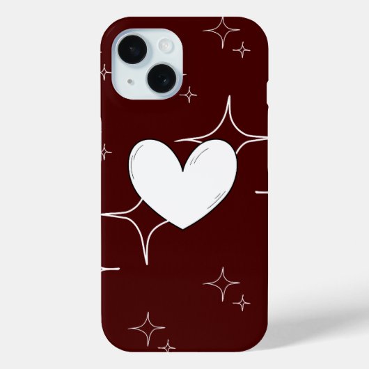 スパークルハートのスマホケース | ロマンティックなカバー Case-Mate iPhoneケース (裏面)