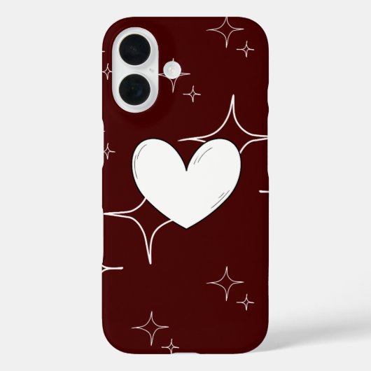 スパークルハートのスマホケース | ロマンティックな赤い美学 Case-Mate iPhoneケース (裏面)