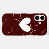 スパークルハートのスマホケース | ロマンティックな赤い美学 Case-Mate iPhoneケース (裏面 (横))