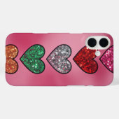 スパークルハートラブケース Case-Mate iPhoneケース (裏面 (横))