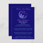 スパークルバタフライガール赤ちゃんシャワーベビー エンクロージャーカード (正面/裏面)