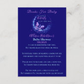 スパークルバタフライガール赤ちゃんシャワーベビー エンクロージャーカード (正面)