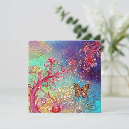 スパークルバタフライ2  エレガントなウェディングパーティー 招待状 (スタンド正面)