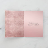 スパークルバラ金ゴールドグラムブラウングリッター誕生日 カード (内部)