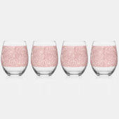 スパークルバラ金ゴールドグラムブラウングリッター ステムなしワイングラス (右)