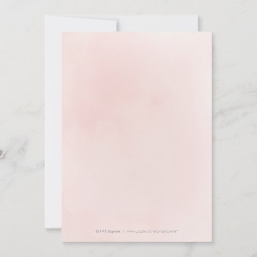 スパークルバラ金ゴールドグリッターとフローラ1歳の誕生日 招待状 (裏面)