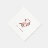 スパークルバラ金ゴールドグリッターとフローラ2歳 スタンダードカクテルナプキン (角)