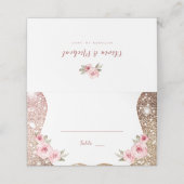 スパークルバラ金ゴールドグリッターと結婚フローラ プレイスカード (外部開封)
